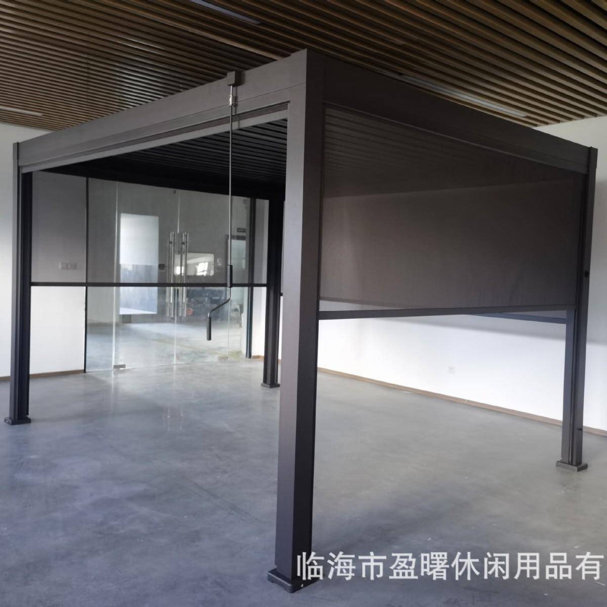 户外凉亭铝合金电动百叶棚星空棚庭院房子遮阳棚花园凉棚别墅
