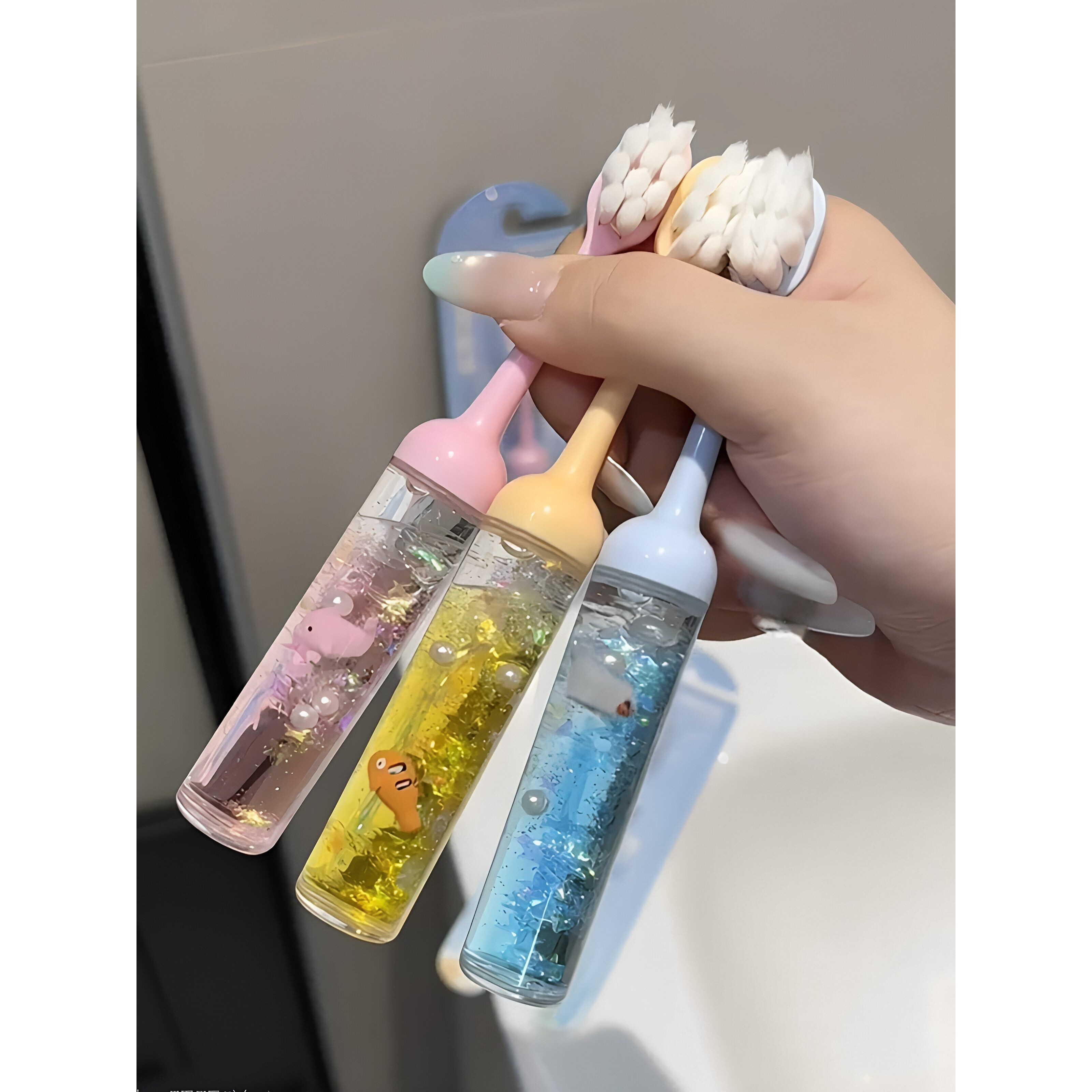 【宝宝爱上刷牙】海洋流沙儿童牙刷含氟软毛不伤牙龈小朋友护齿刷