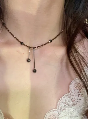 项链亚文化暗黑女高级感颈链金属辣妹项饰太阳花朋克风小众choker