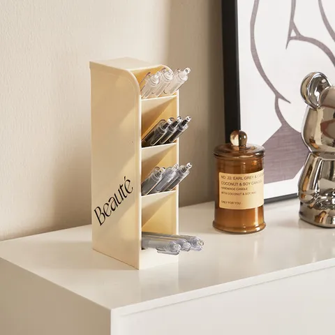 收纳盒办公室斜插式整理笔架ins桌面书桌文具笔筒收纳化妆品