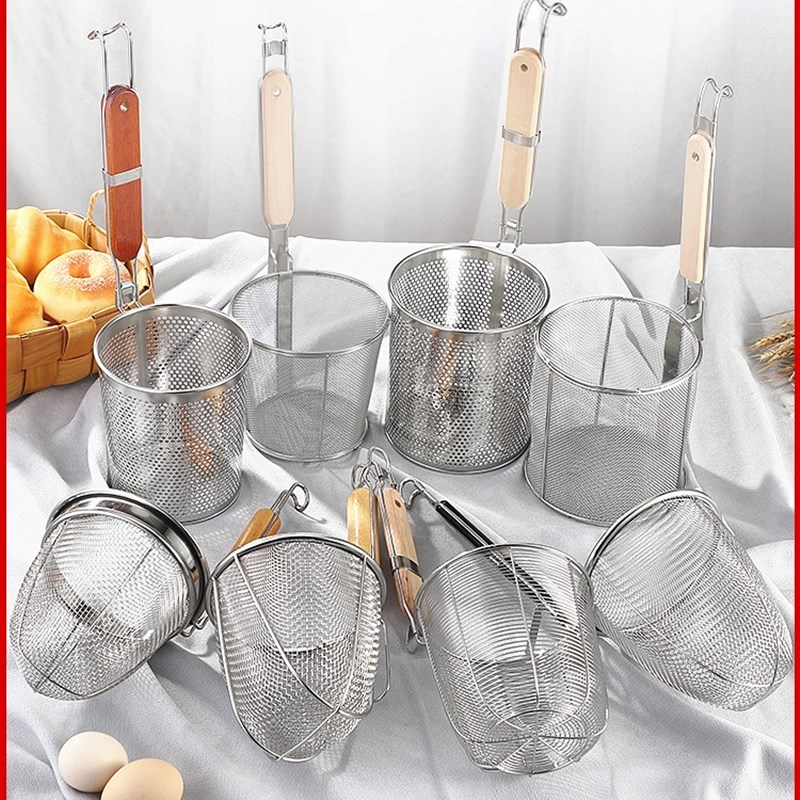 速发不锈钢麻辣烫大漏粉米线滤网煮面漏网捞面烫篓菜子勺篱商用过