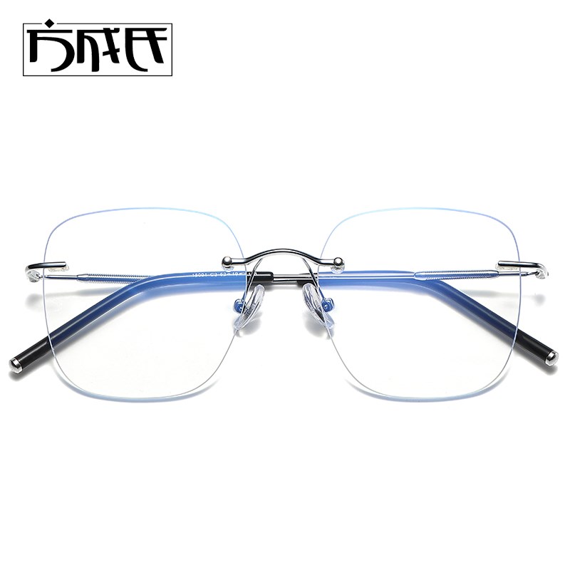 速发超轻钛无框近视框男款可配眼数无边框类脸斯文败大度睛镜架