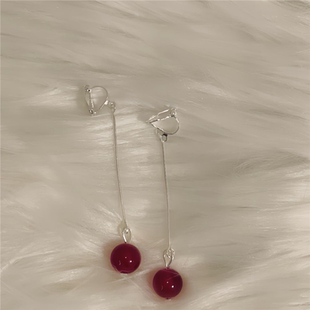 JOJO的奇妙冒险花京院典明耳坠cospay耳环耳夹道具红珠子无耳洞