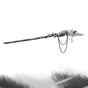 白鸽乌鸦相爱的戏码 原创羽毛发簪高级感冷淡风小众设计翅膀发饰