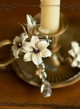 小夜百合 原创优雅哥特百合 项炼戒指胸针