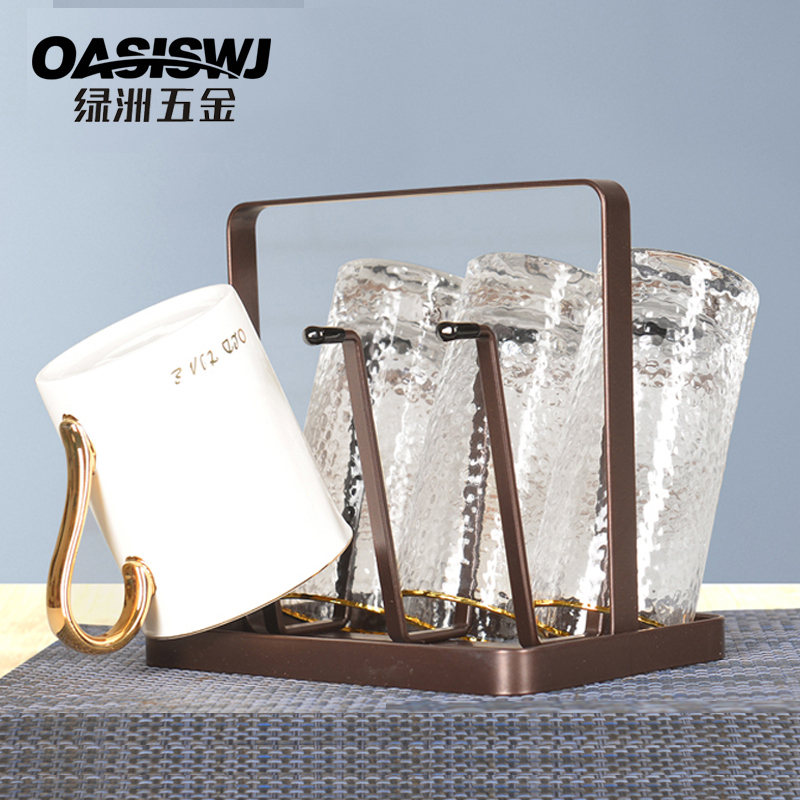 速发创意杯子收纳架杯子架挂用放玻璃家杯的置物架水杯挂架倒茶沥