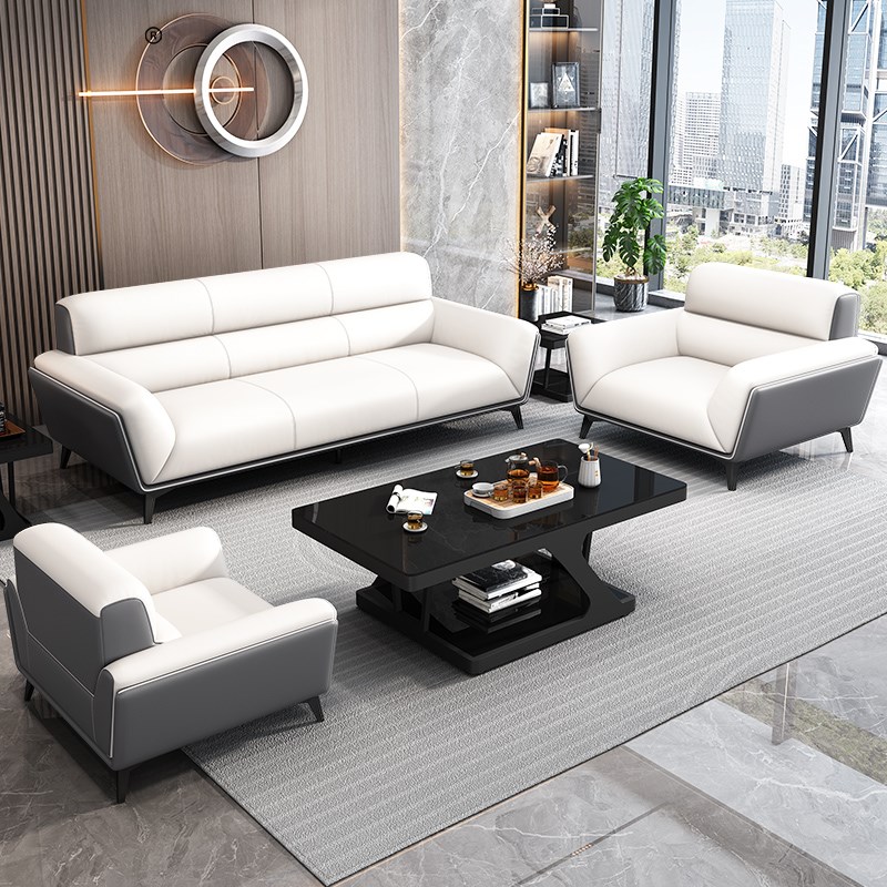 速发办公室沙发简约老板商务接待茶客用小型三几位可睡觉会人组合