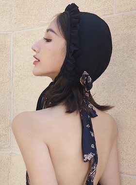 速发2可儿20世2新款珠花高弹力锦纶材质光边绑带黑色泳