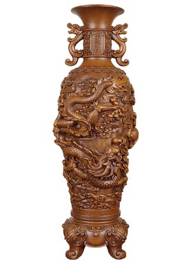 速发龙凤呈祥花瓶摆件一对中式家居客厅门厅电视两边装饰乔迁新居