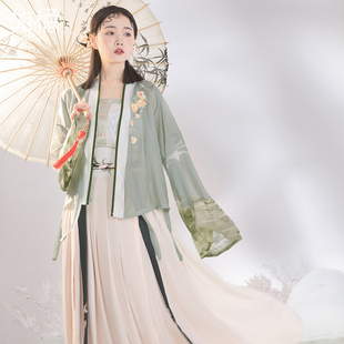 速发2子22新款 仙气裙 汉服中国风改良连衣秋超仙小个0对襟齐腰古装