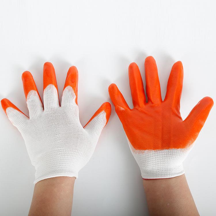 劳保手套浸胶PULUC挂胶线手套耐磨平挂半全挂挂工作防护手V套