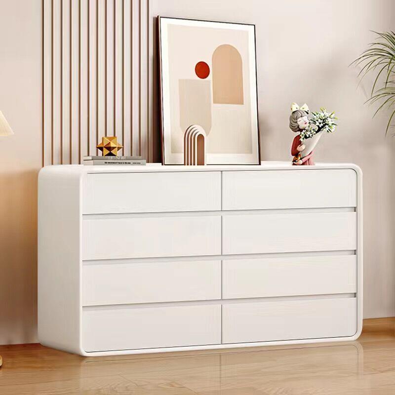轻奢白全实色木斗卧室现代简约纳柜六柜八斗柜客厅收cd636336纳电