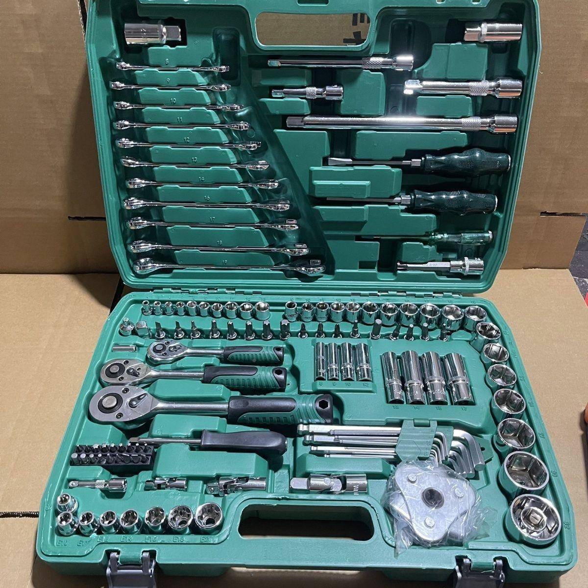 150扳件汽VYG修工工具套装套套筒手组合具维修工具修车汽车维修