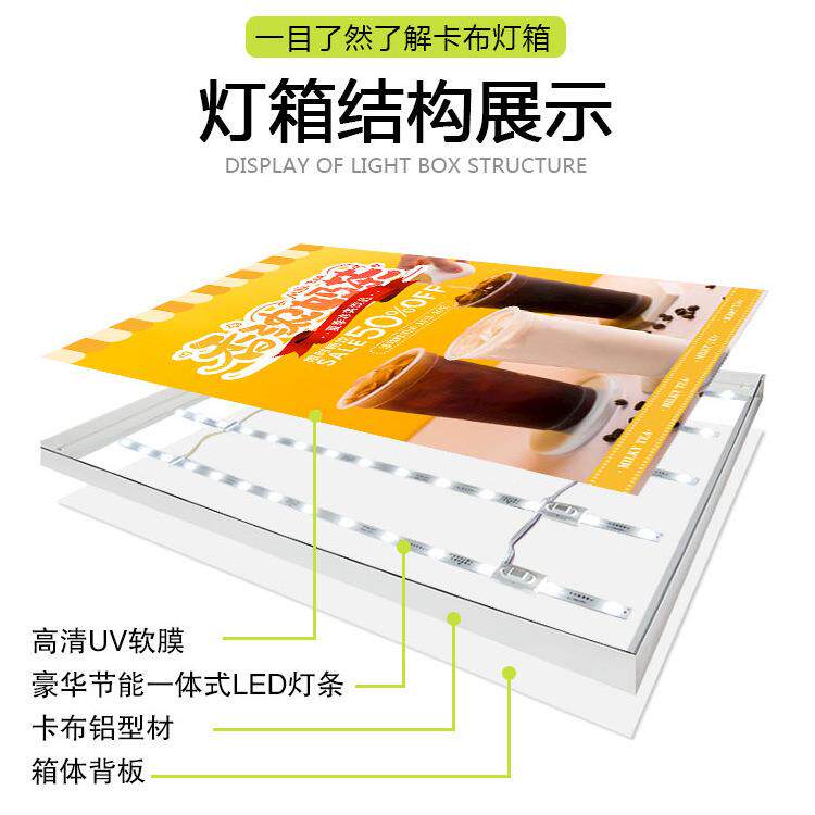 uv软膜卡WEJ布灯箱无边形框户外水拉挂墙式防广告布牌天花圆灯箱