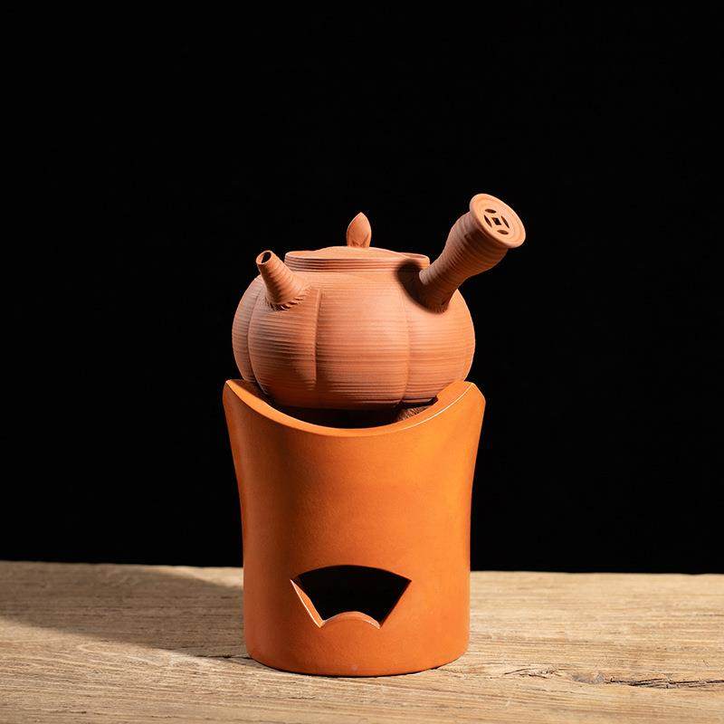 你小炭围炉煮茶纯JXU手工茶具副榜炉小号炭火泥炉红温炉煮茶炉碳