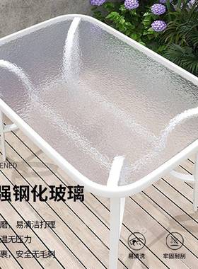 户外椅庭院阳台白色室外休闲露天摆晒摊防水防桌外折叠9ZeV+74a茶