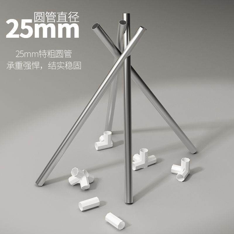易组装衣柜卧室双柜布简艺收纳柜实用985布衣钢管加粗加固全人钢