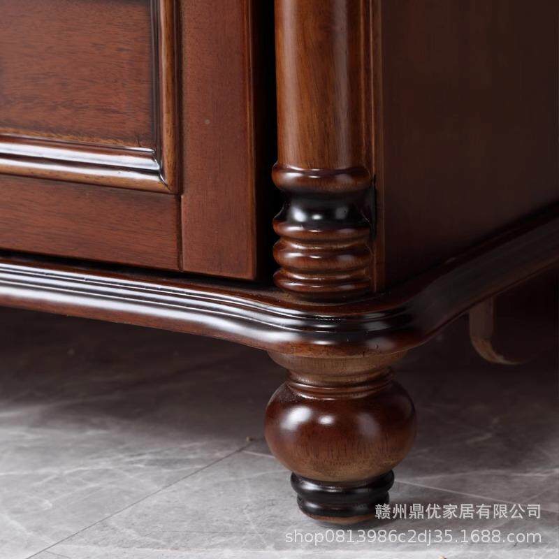 美式实大户六厅斗柜立柜小型客靠墙边柜卧室SUO收纳储物主卧床木
