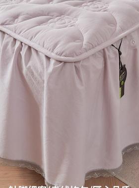 A类全裙棉床件加厚夹单棉公主风纯水洗棉防滑床罩带裙边F9769SMM