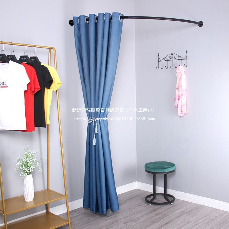 商场简易可移动更衣室帘子换衣间服装店墙角试衣间门帘换衣帘syj