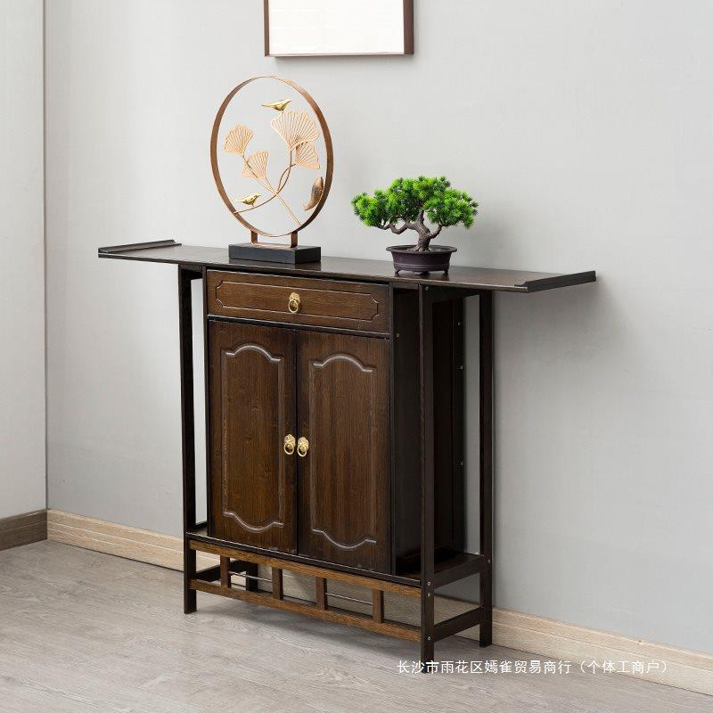 实木玄关台门厅供桌厅香案中新式约客条简案端景台玄关柜轻NSQ奢