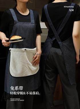 可擦手XES围裙厨家用2025新款防女年油感轻款做房饭带男