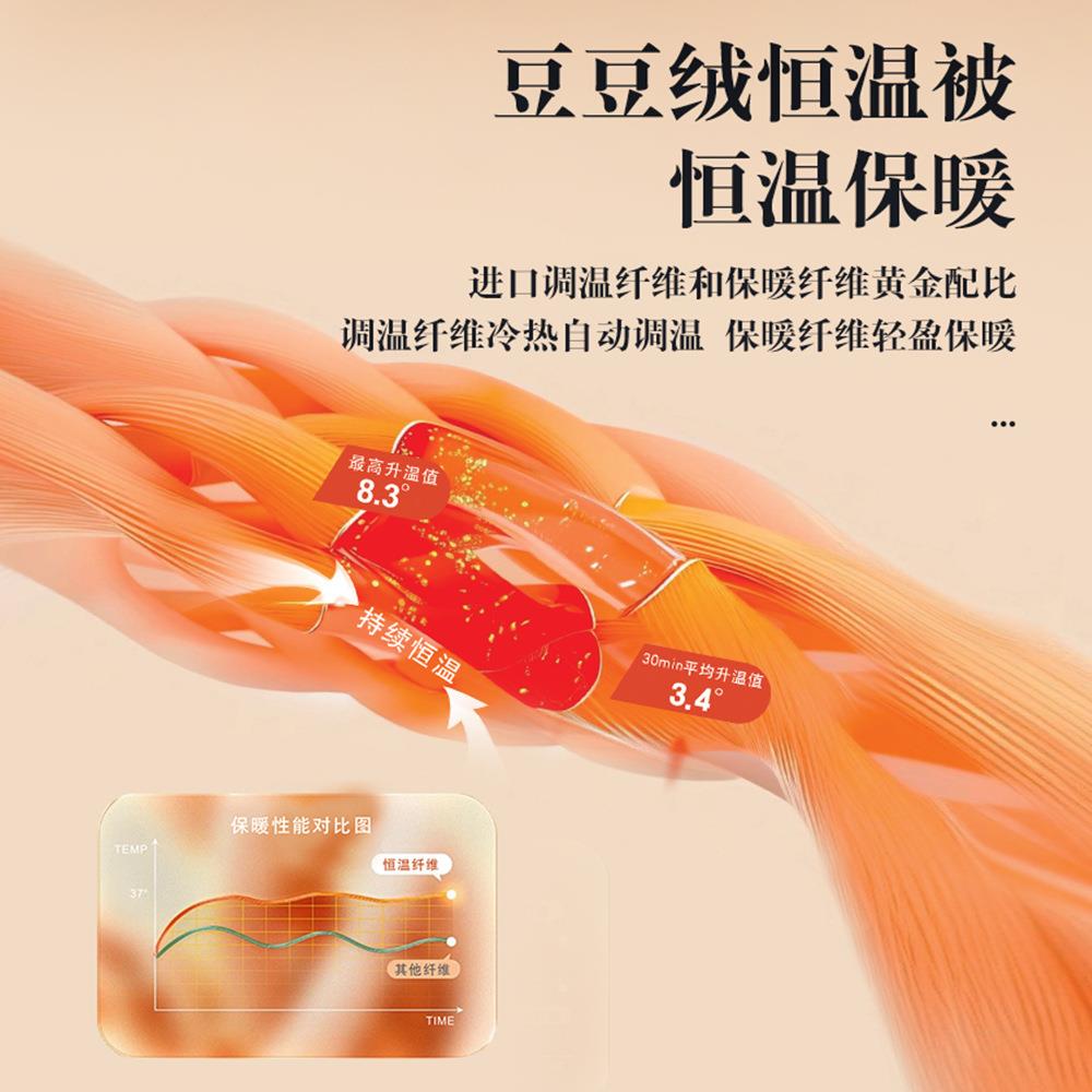 婴儿豆毯a类宝宝纱秋冬季被子新生竹纤维童布盖豆毯儿BBA-DDTL四