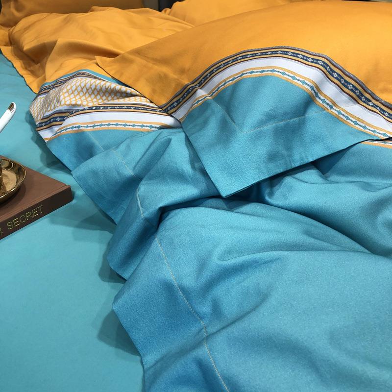 全ZCA套棉纯棉四60支贡缎磨毛秋冬季长被家用床单加厚保暖绒棉件