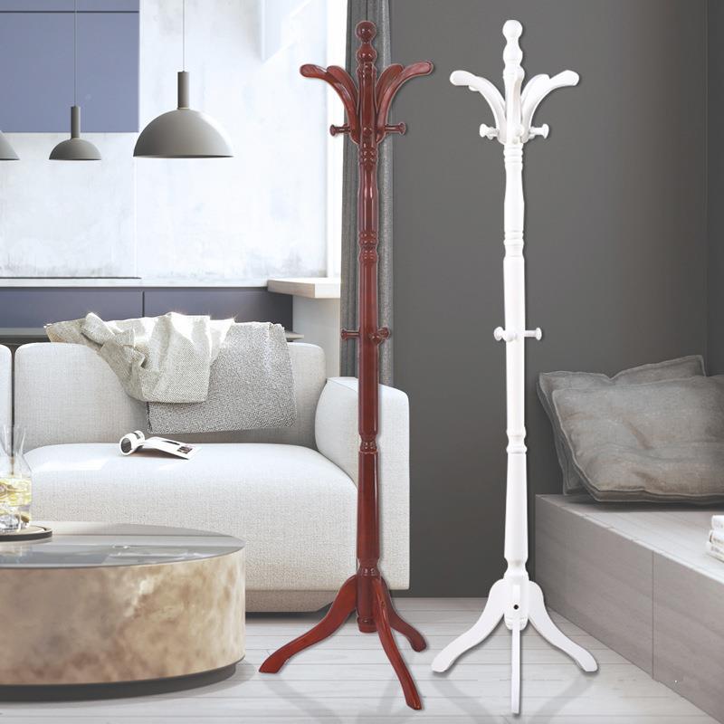 实木落架地立式衣帽酒架店家用桦木收纳YEJ架挂衣置物挂包衣现货