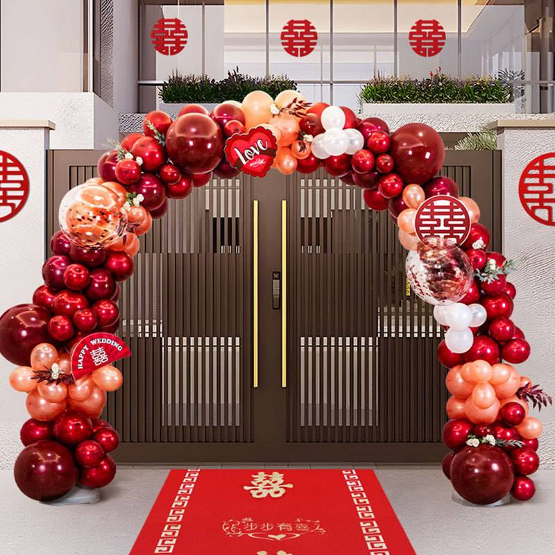 气球拱门结婚门口支架婚礼场景立柱婚房布置套装婚庆用品大全套