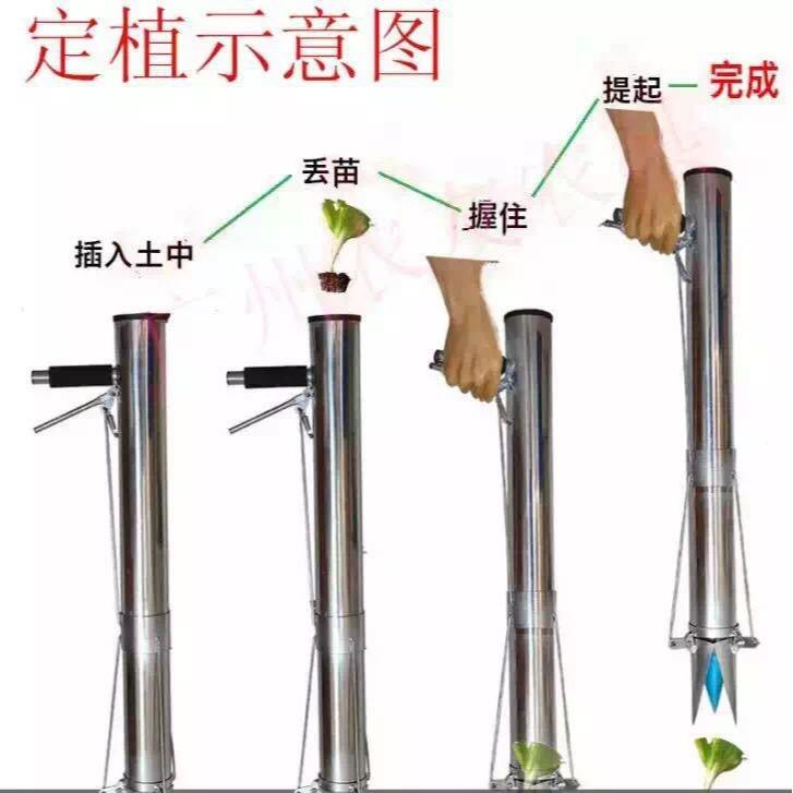 携式家用IHE花卉苗种木移栽器逐不锈钢烟便苗移栽设备穴播栽苗机