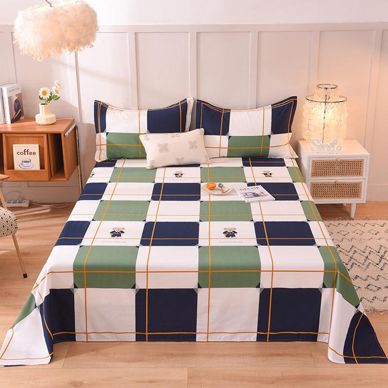 棉加厚磨毛床单件1米5宿舍单人1.5单家用1SUO.8m冬纯季全棉被单1.