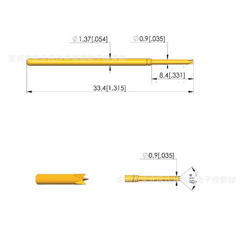 针探测试针9英探针GKZVPS1002钢1400A3000100MIL