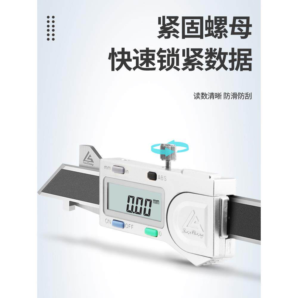 精度45度倒角尺角规测量数显游标高卡m尺0-10m角度规601倒不锈钢
