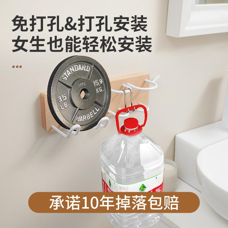 风实木制作吹风机架子免打孔吹机支架置物式架壁挂浴室收纳木TCQ