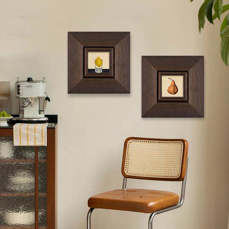 柠檬法复古艺装书饰画MPB小众趣味餐厅走廊式壁画术中古风房卧室