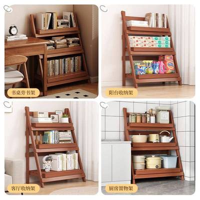 实花架物阳木架台客置厅落地HJ0070式可移动户外庭院花盆可折叠式