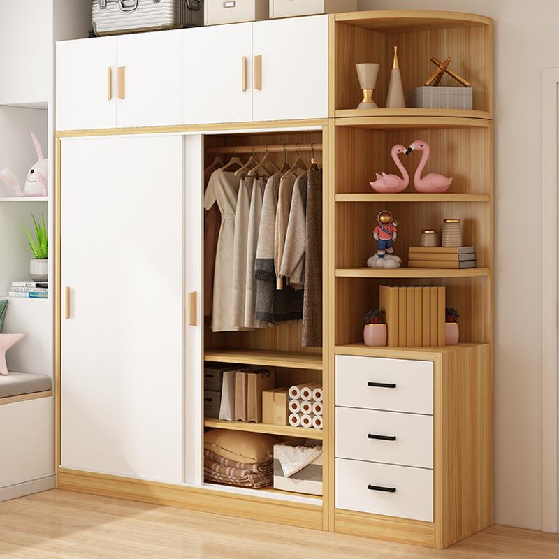 衣柜新款2023储无品牌/爆实木推拉门家用卧款室衣加厚环保板物柜