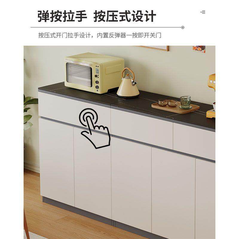 岩板多层餐边柜木餐HVF边柜家用厨实房客墙厅多功能餐边一柜体靠