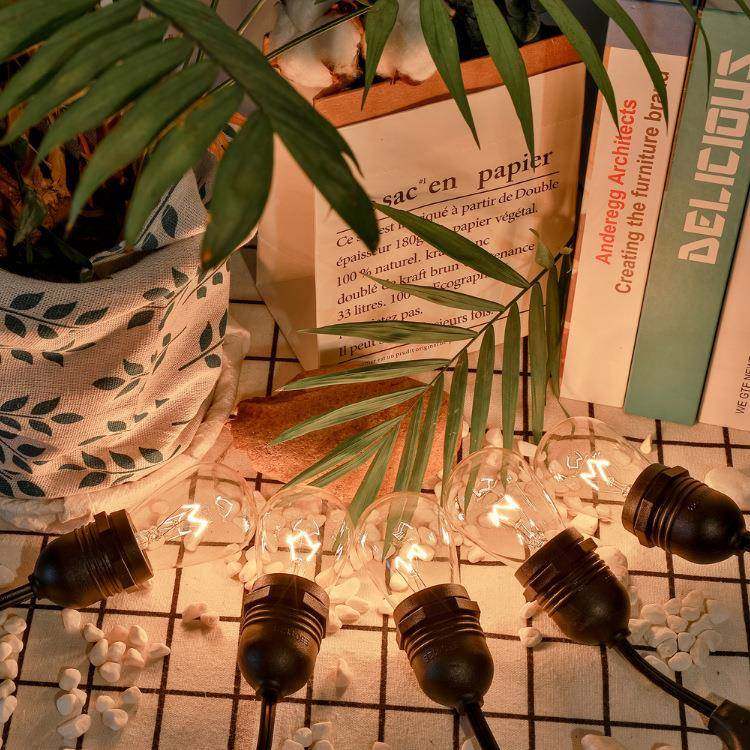 现货S14灯串E2围6/2E7跑马饰灯LEDS14-E26/户外防水露营氛装灯串