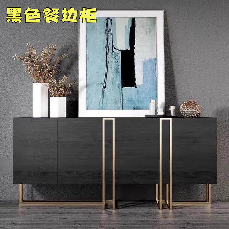 意式KTV简烤漆餐储边功柜实木玄关柜多能装饰柜设计师样极板房物