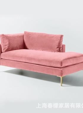 床简约布艺墨椅绿色轻奢贵妃躺美人榻懒人沙发榻户型阳sfy-a-1台