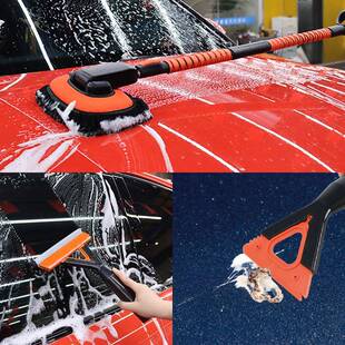 新款雪拖尔布套拖把不伤车尼NOL漆洗车把套装轮胎刷尘刷洗车手套