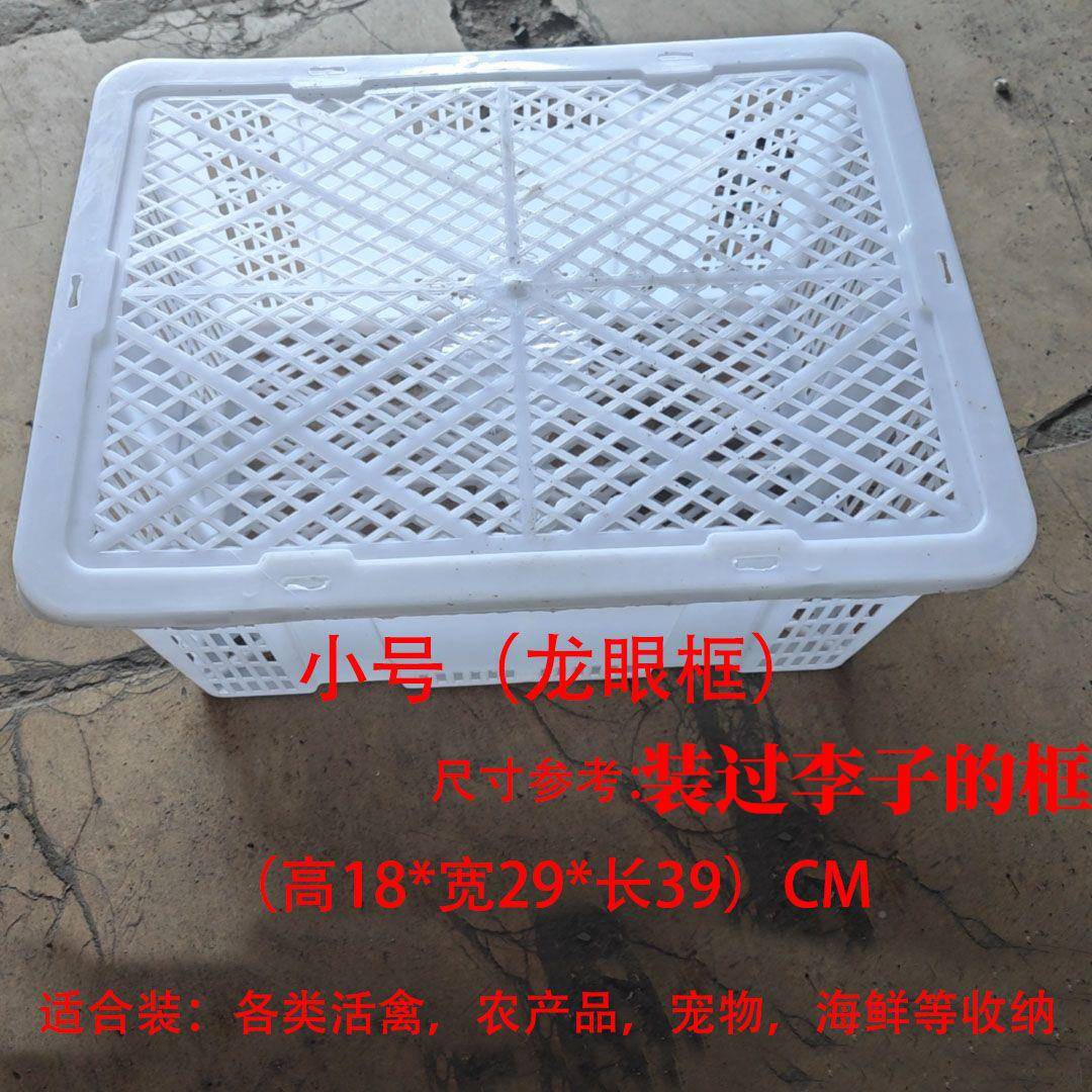 ?框发快递活泰禽塑料含盖套装运输BTZ塑料菜筐大号水果篮筐不易坏