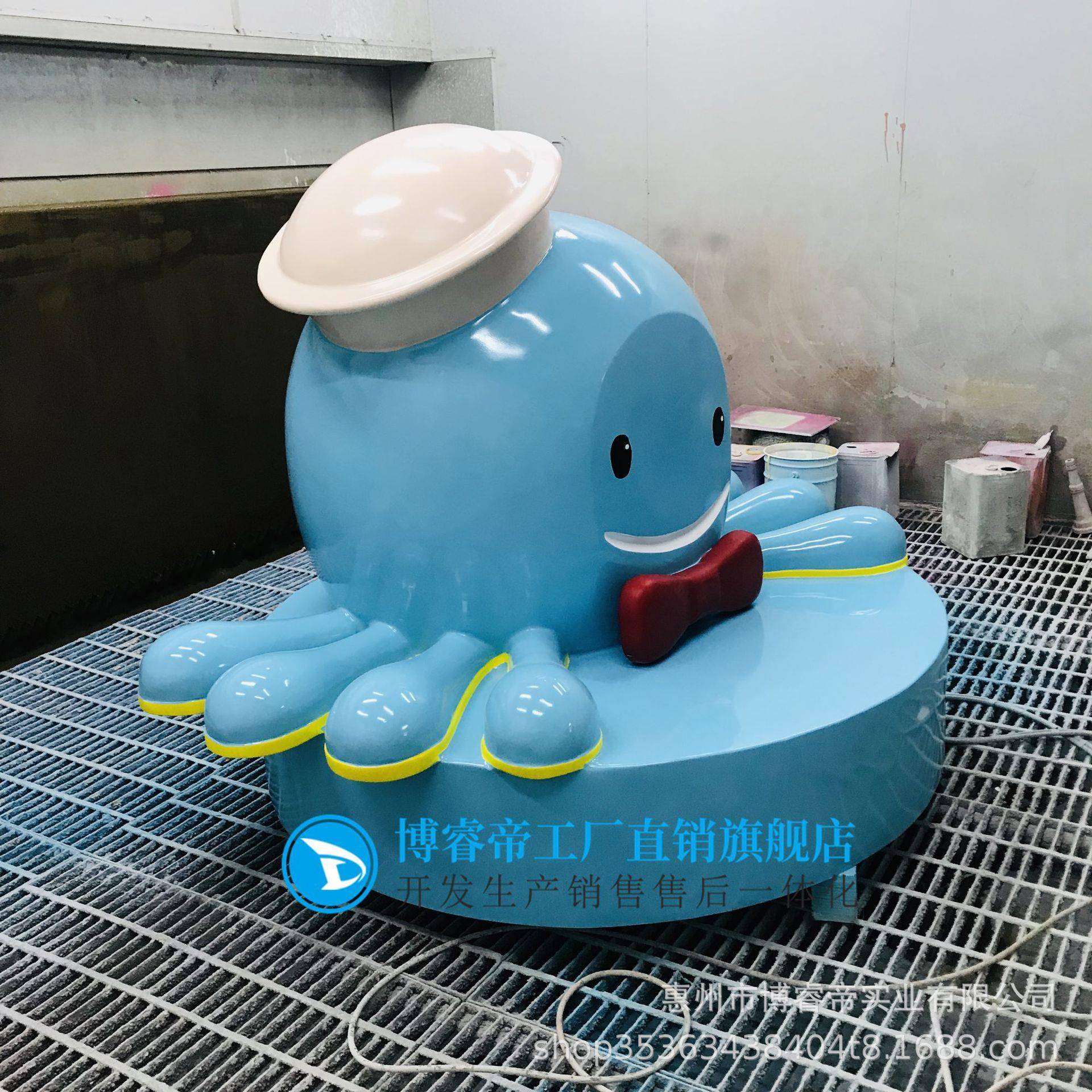 玻璃钢休闲共椅创意商场椅鱼雕塑美陈座D27章P点装饰公区域休息坐