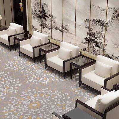 实木会室沙发椅洽贵宾接待区新中式议单老人沙发现代IPH谈板办公