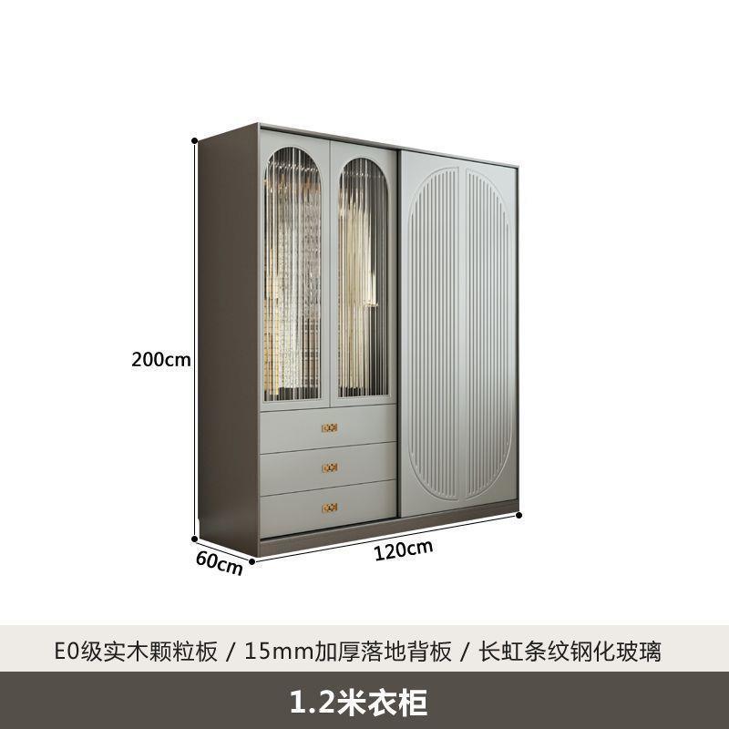 实柜木质灰UXP欧式推拉门书桌移衣家用卧室储物柜门衣橱色大容量