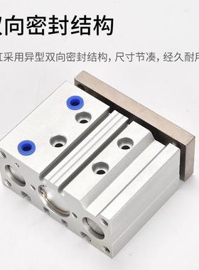 亚德客三三轴气缸TCM气动伸缩12-16-20SAI25杆-2-40-5型0-6高-精