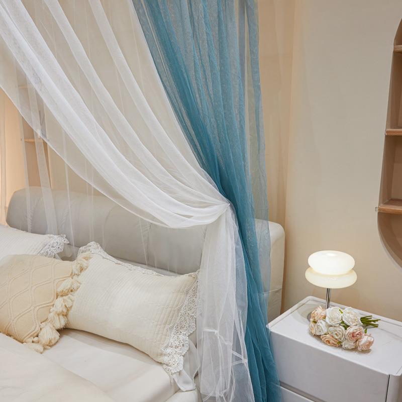 蚊帐家老式2米1m.8m.5床落地加密宫廷公主风纹账2XN-盛夏.0x2.21