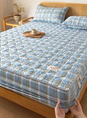 HFDA类夹棉床笠席单件加厚梦思床保护罩床单套防滑尘一件包防垫邮